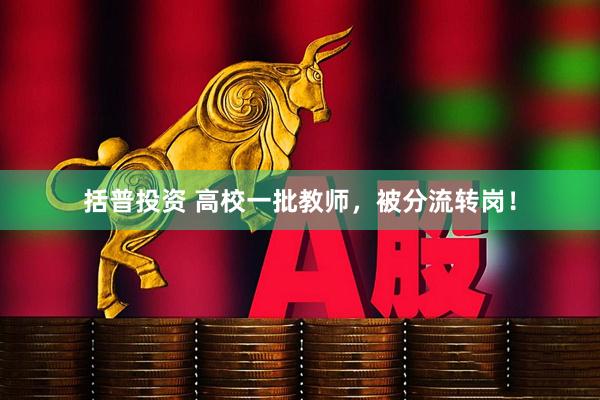 括普投资 高校一批教师，被分流转岗！