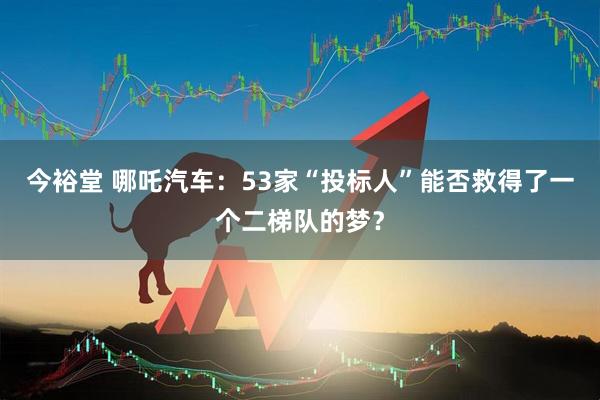 今裕堂 哪吒汽车:53家“投标人”能否救得了一个二梯队的梦?
