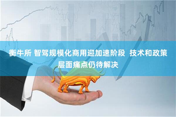 衡牛所 智驾规模化商用迎加速阶段  技术和政策层面痛点仍待解决